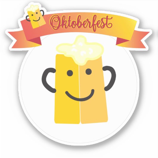 OKTOBERFEST bierfestival decoratie Fireworks Sticker (Voorkant)