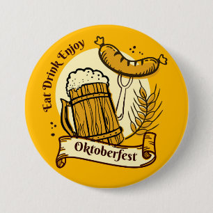 Oktoberfest Bierfestival Knop Ronde Button 7,6 Cm