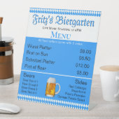 Oktoberfest Biergarten Menu Pedestal Sign Reclamebord Met Voetstuk (Insitu)