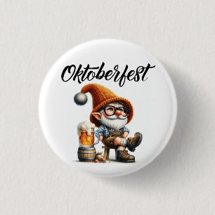 Oktoberfest bierkabouter ronde button 3,2 cm