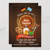 Oktoberfest-biervat Kaart (Voorkant / Achterkant)