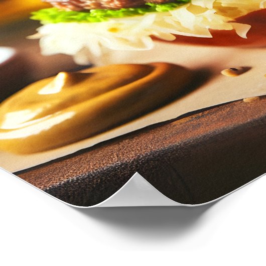 Oktoberfest Burger Feest Poster (Hoek)