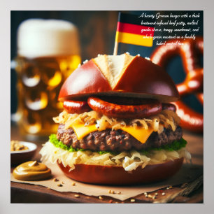 Oktoberfest Burger Feest Poster