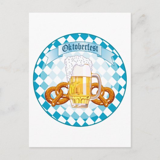 Oktoberfest Celebration Round Design Briefkaart (Voorkant)