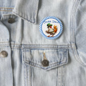 Oktoberfest Chicken Dance Ronde Button 5,7 Cm (In situ)