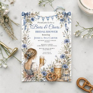 Oktoberfest Duits Bier Pretzel Bruidsdiner  Kaart