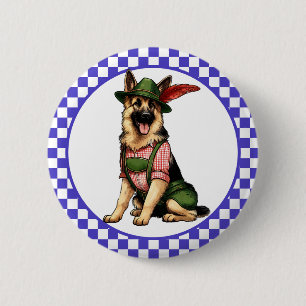 Oktoberfest Duitse Herdershond Ronde Button 5,7 Cm