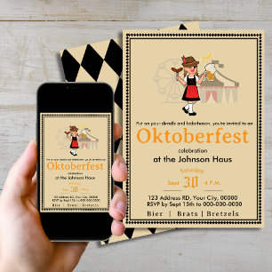 Oktoberfest Duitse Herfstfeest Uitnodiging