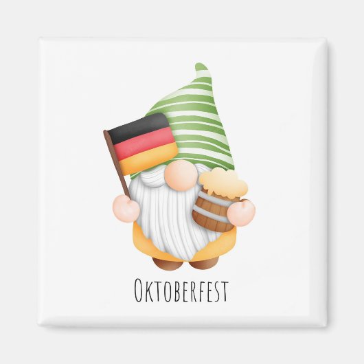 Oktoberfest Duitsland Flag Cute Gnome Magneet (Voorkant)