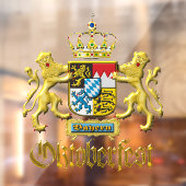 Oktoberfest Echt Bavaria Crest Raamsticker (Vel 2)