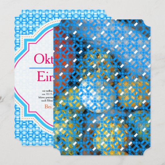 Oktoberfest Einladung Kaart (Voorkant / Achterkant)