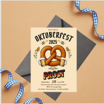 Oktoberfest Feest Uitnodiging | Beierse Bier Prost