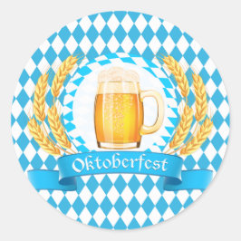 Oktoberfest Frothy Beer Mok Ronde Sticker