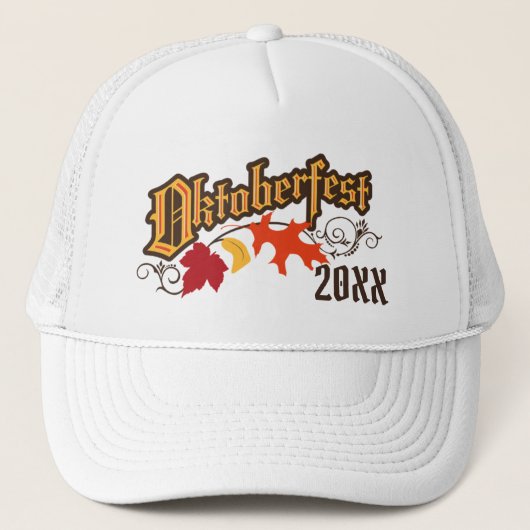 Oktoberfest herfstbladeren trucker pet (Voorkant)