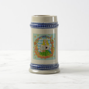 Oktoberfest, meisje en bier bierpul