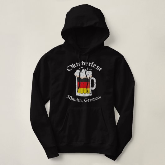 Oktoberfest München, Duitse vlag Drink Hoodie (Design voorkant)