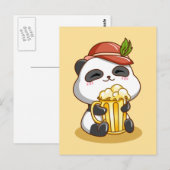 Oktoberfest Panda Beer Beer Briefkaart (Voorkant / Achterkant)