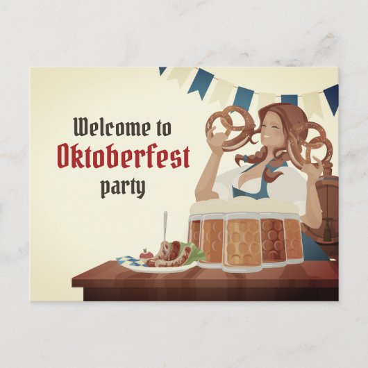 Oktoberfest Party uitnodiging (Voorkant)