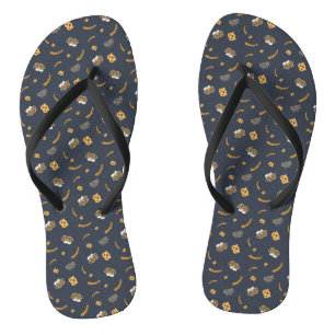 Oktoberfest Pretzel Beer Festival Blue Teenslippers