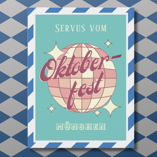 Oktoberfest Retro Briefkaart