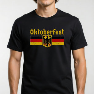 Oktoberfest Retro Duitsland Vlag T-shirt