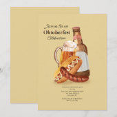 Oktoberfest Time Invitation Kaart (Voorkant / Achterkant)