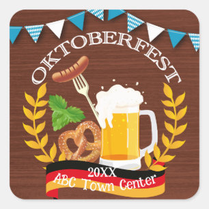 Oktoberfest Vierkante Sticker