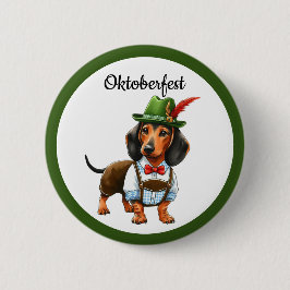 Oktoberfest Weiner Dog Ronde Button 5,7 Cm