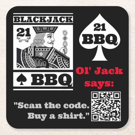 Ol' Jack Merch Square Paper Onderzetter (Voorkant)