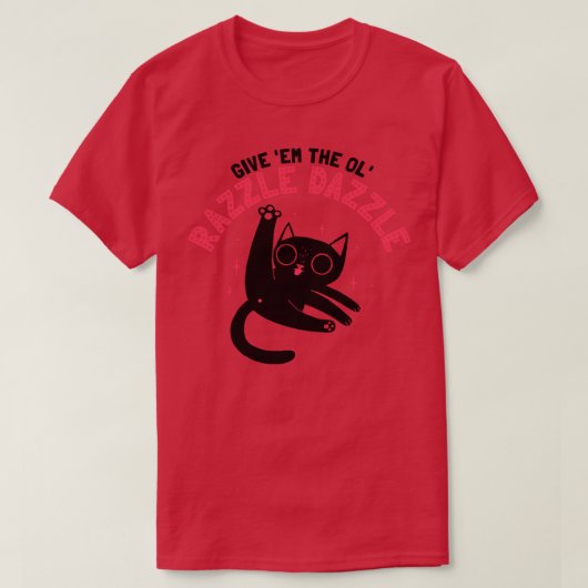 Ol Razzle Dazzle Funny cat Baseball TShirt (Design devant)