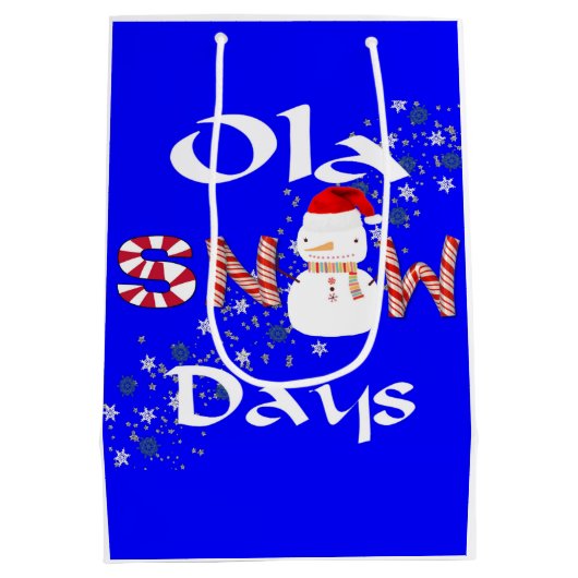 Ola, Snowman Snow Days kerstcadeaus Medium Cadeauzakje (Achterkant)