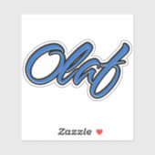 Olaf Name blue Aufkleber Sticker Stickerset (Vel)