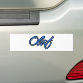 Olaf Nom bleu Autoaufkleber Sticker (En voiture)