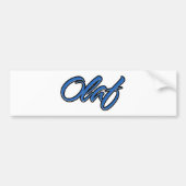 Olaf Nom bleu Autoaufkleber Sticker (Devant)