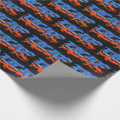 Olaf Vorname Name Graffiti blue orange Cadeaupapier (Hoek)