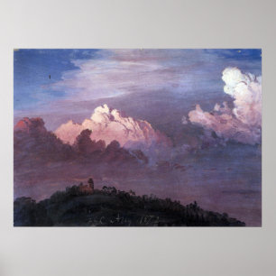 Olana in de wolken van de Frederic Edwin Church Poster