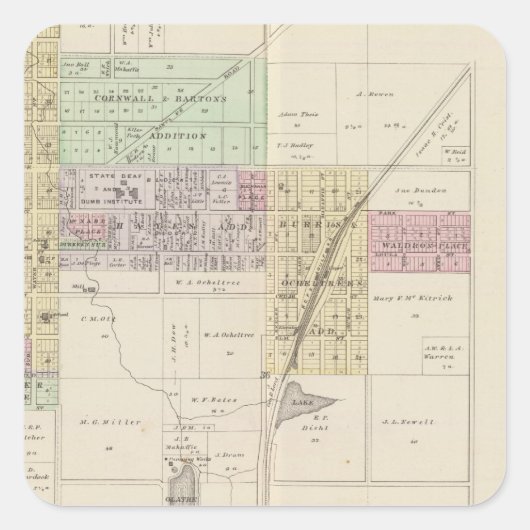 Olathe, Johnson County, Kansas Vierkante Sticker (Voorkant)