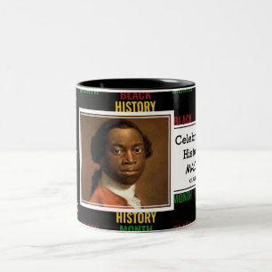 OLAUDAH EQUIANO Onbekend Man   Black History Month Tweekleurige Koffiemok