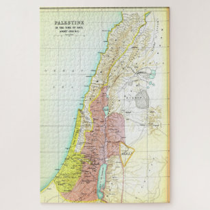 Old 1020BC Saul Palestine Map Legpuzzel