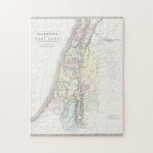 Old 1852 Historic State of Palestine Map Legpuzzel