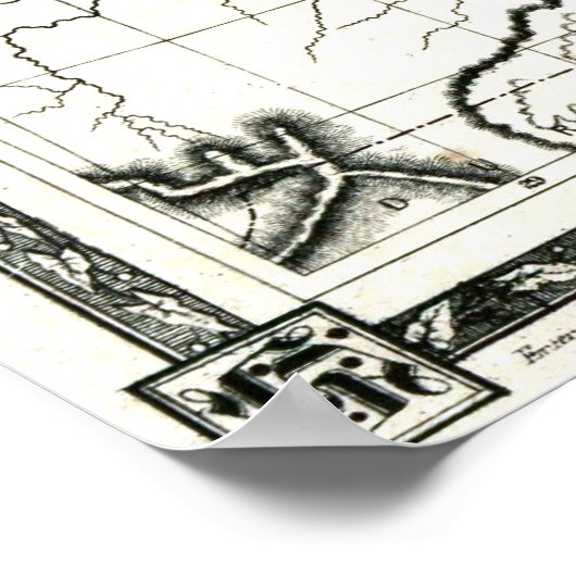 Old 1866 Texas Map Poster (Hoek)