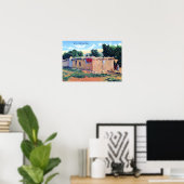 Old Adobe House New Mexico Poster (Thuiskantoor)