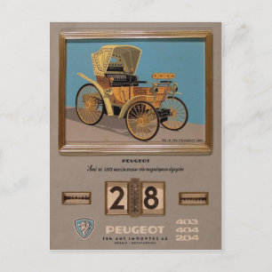 Old Advert Greece Peugeot Briefkaart