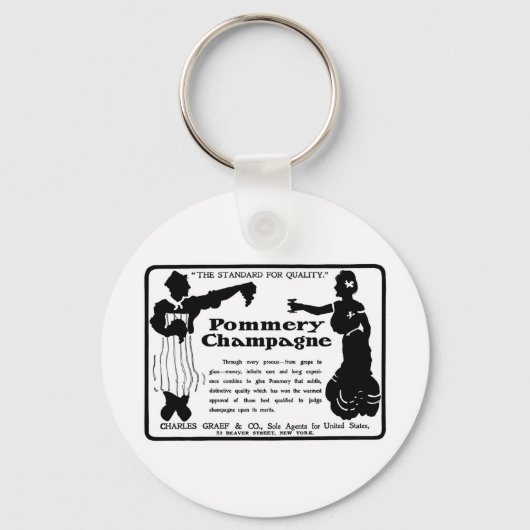 Old Advert Pommery Champagne Sleutelhanger (Voorkant)
