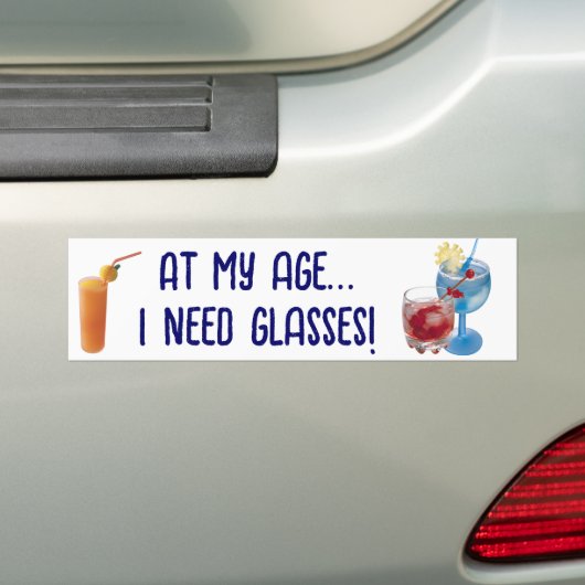 Old Age Bumper Snicker Bumpersticker (Op auto)
