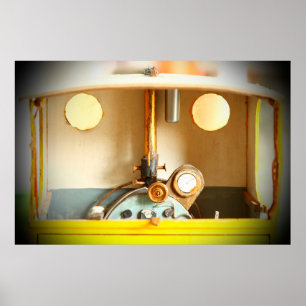 Old and dirty interior scratch build design poster