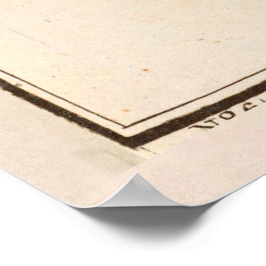 Old Antigua Map (1747) Waladli Island Poster (Hoek)