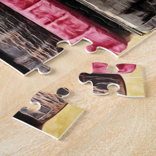 Old Antique Books Bibliothèque Art Puzzle (Côté)