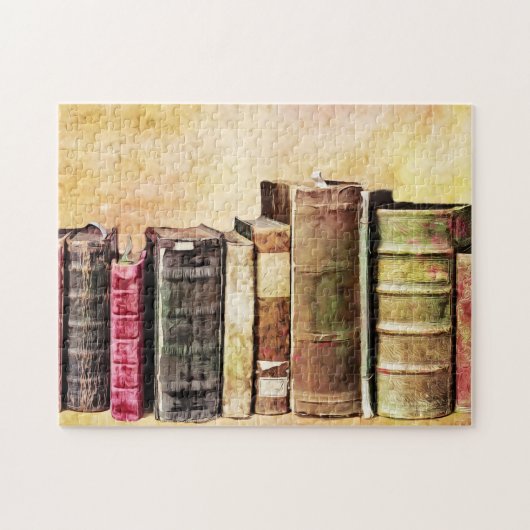 Old Antique Books Bibliothèque Art Puzzle (Horizontal)