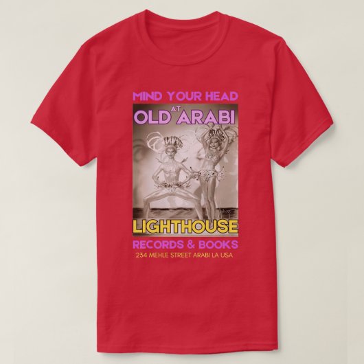 Old Arabi Lighthouse Records Livres TShirt (Design devant)